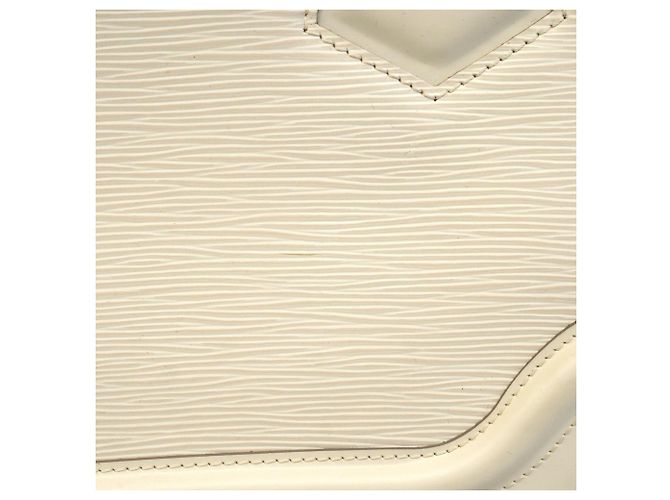 Borsa a mano Bowling Montaigne PM in Epi Louis Vuitton Bianco sporco - vista 12