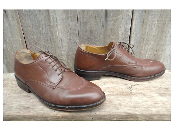 Autre Marque Derby Clerget in pelle marrone - vista 2