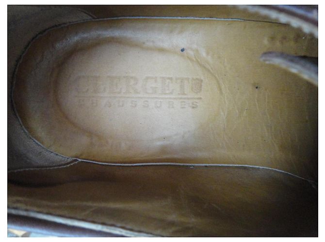 Autre Marque Derby Clerget in pelle marrone - vista 7