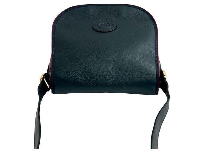 Pochette in pelle con logo GG vintage di Gucci Rosso Blu navy - vista 4
