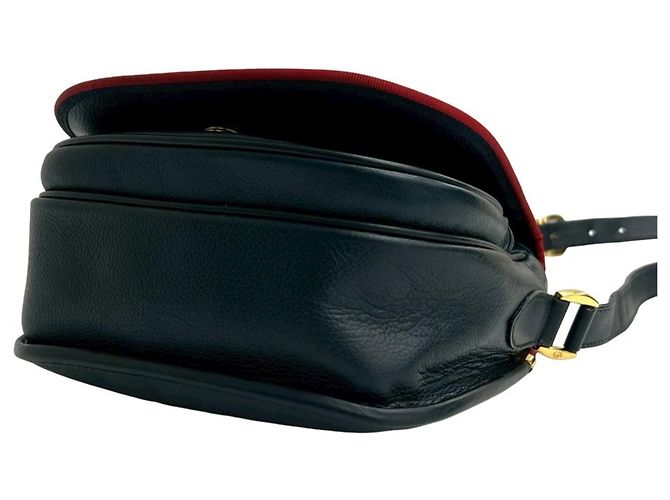 Pochette in pelle con logo GG vintage di Gucci Rosso Blu navy - vista 8