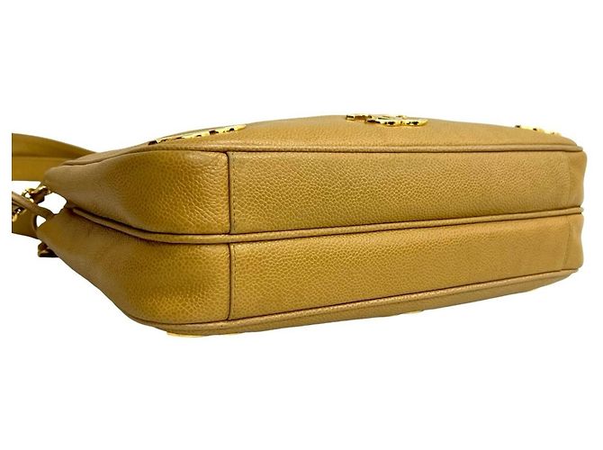 Chanel Beiger Triple Coco Caviar Leder Kettentasche - Ansicht 7