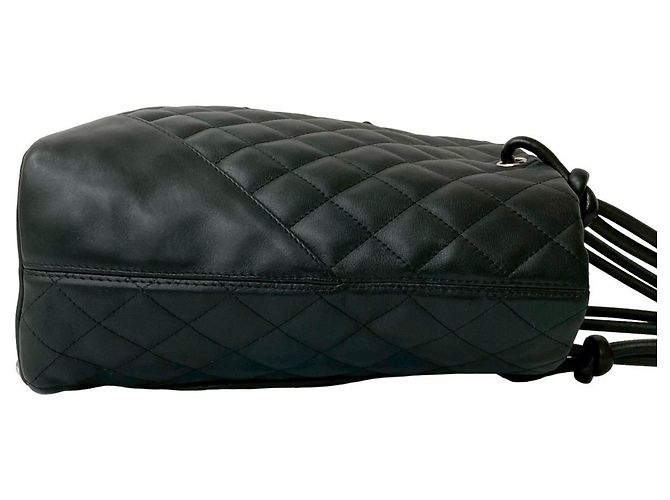 Bolsa de couro com logo Coco da linha Cambon da Chanel Preto - vista 6