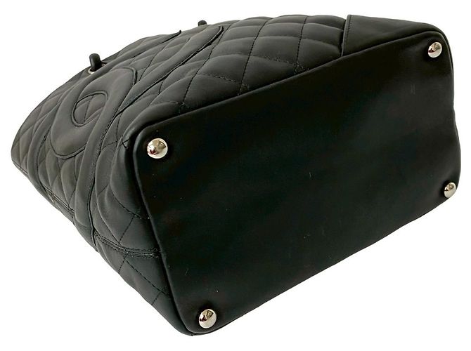 Bolsa de couro com logo Coco da linha Cambon da Chanel Preto - vista 7