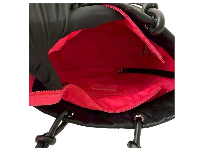 Bolsa de couro com logo Coco da linha Cambon da Chanel Preto - vista 9