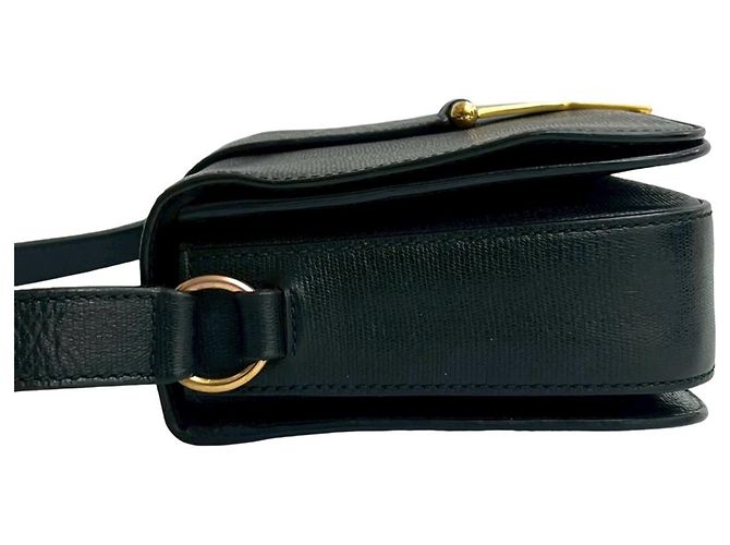 Pochette in pelle nera Yves Saint Laurent con tracolla Nero - vista 5