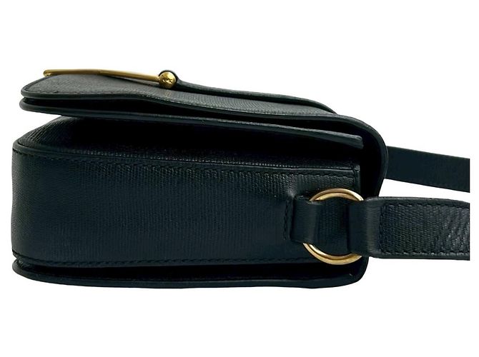 Pochette in pelle nera Yves Saint Laurent con tracolla Nero - vista 6