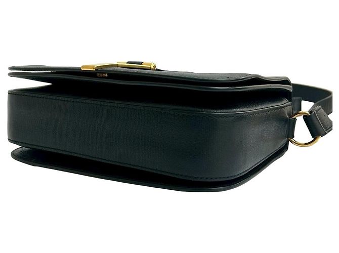 Pochette in pelle nera Yves Saint Laurent con tracolla Nero - vista 8
