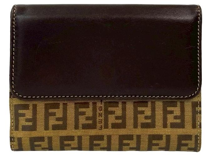Fendi Zucchino FF Logo Geldbörse im Bifold-Format Braun - Ansicht 2