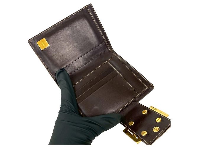 Fendi Zucchino FF Logo Geldbörse im Bifold-Format Braun - Ansicht 7