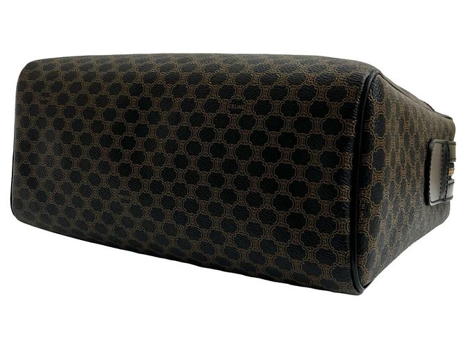 Céline Borsa in pelle con logo Triomphe Macadam di CELINE / Borsa Boston Marrone Nero - vista 8