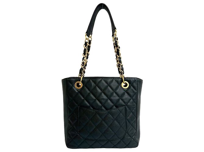 Borsa tote nera Chanel Matelassé Coco Mark Nero - vista 3