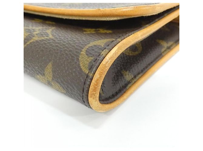 Borsa a Spalla Louis Vuitton Monogram Pochette Twin GM M51852 Marrone - vista 3