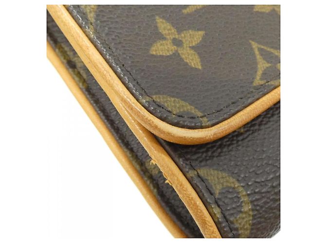 Borsa a Spalla Louis Vuitton Monogram Pochette Twin GM M51852 Marrone - vista 4