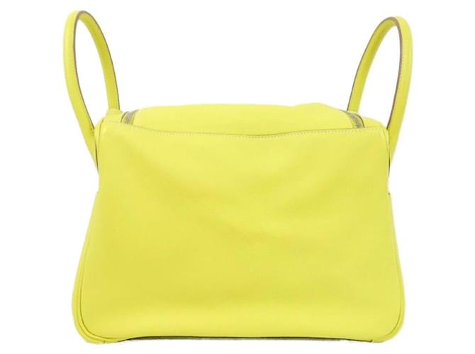 Borsa a Spalla Hermès Lindy D'oro Giallo - vista 2