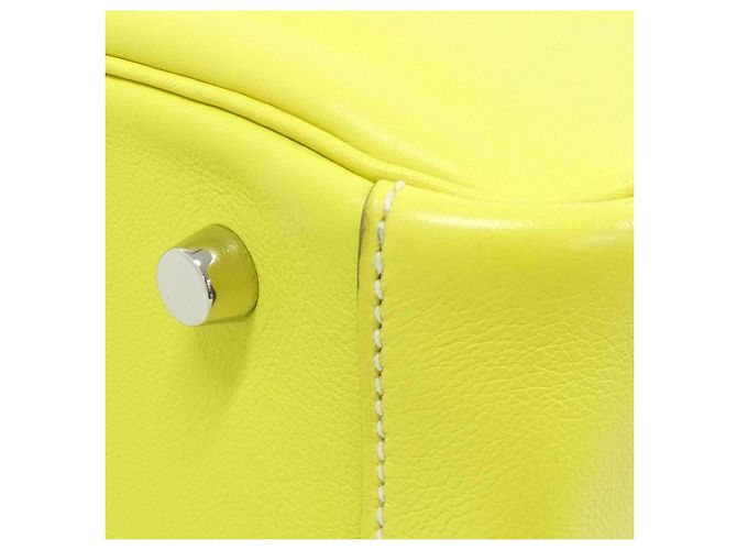 Borsa a Spalla Hermès Lindy D'oro Giallo - vista 3