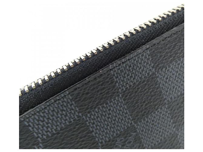 Borsa Louis Vuitton Damier Cobalt Pochette Jour GM Nero Blu - vista 4