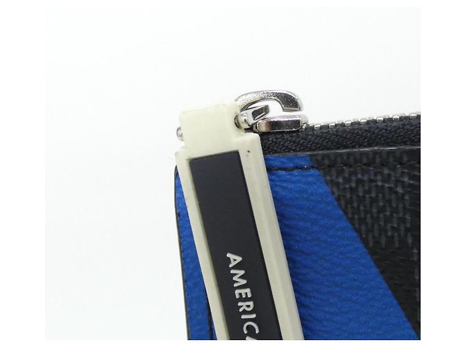 Borsa Louis Vuitton Damier Cobalt Pochette Jour GM Nero Blu - vista 5