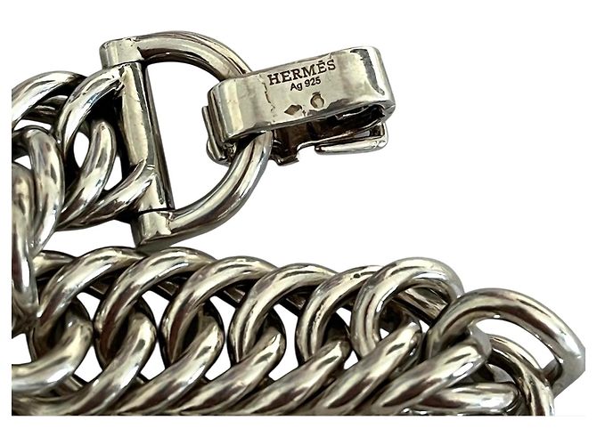 Pulsera Petits Champs de Plata Esterlina Hermès - vista 4