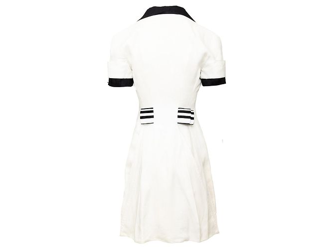 Gianni Versace Couture Mini Kleid - 90er Weiß Roh - vista 2