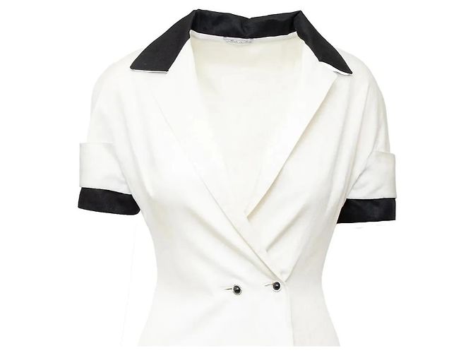 Gianni Versace Couture Mini Kleid - 90er Weiß Roh - vista 3