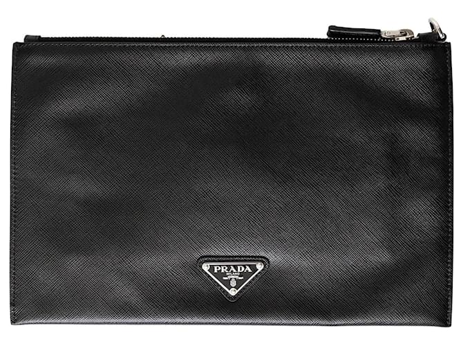 Pochette in patch comic Saffiano di Prada - Anni '20 Nero - vista 2