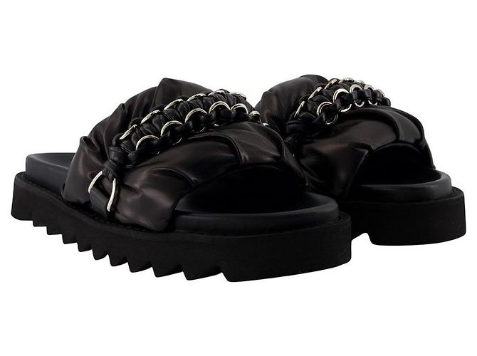 Sandalias Aj1463 - Toga Pulla - Cuero - Negro - vista 2
