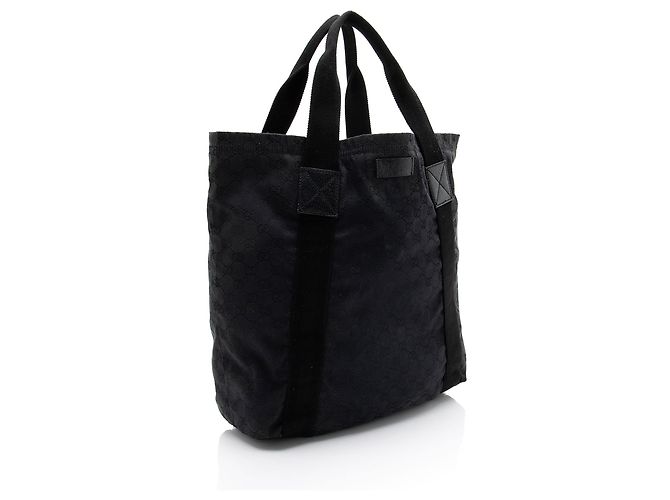 Gucci GG Canvas Web Original Tote Nero - vista 2