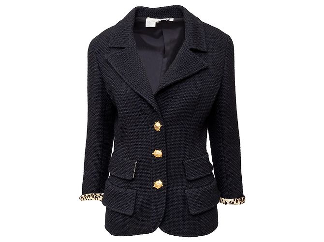 Valentino Garavani Boutique Wool Set with Turtle Buttons - '90s Black - view 4