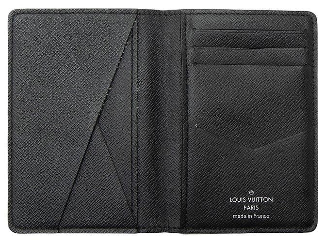 Louis Vuitton Taiga Leather Pocket Organizer Black - view 5
