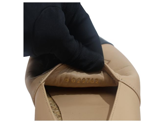 Timeless Chanel CC Espadrilles mit Kapuze aus beigem Lammleder - Ansicht 6