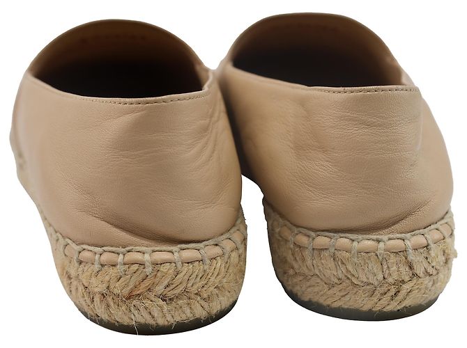 Timeless Chanel CC Espadrilles mit Kapuze aus beigem Lammleder - Ansicht 9