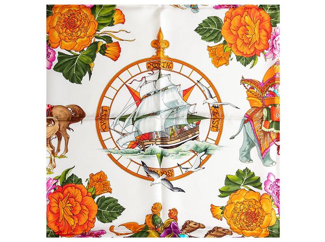 Foulard in seta Gucci "Viaggi" - Anni '90 Multicolore - vista 2