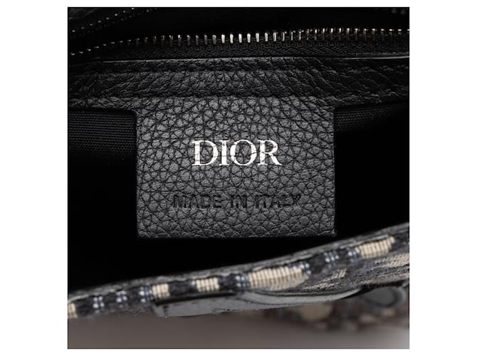 Borsa Messenger Dior Oblique Saddle Blu - vista 8