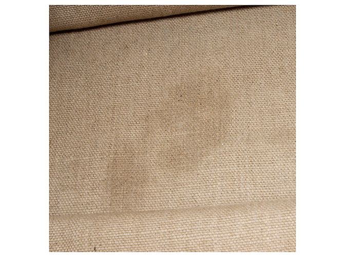 Saint Laurent Rive Gauche Große Tasche aus Canvas und Kalbsleder Braun Beige - Ansicht 9