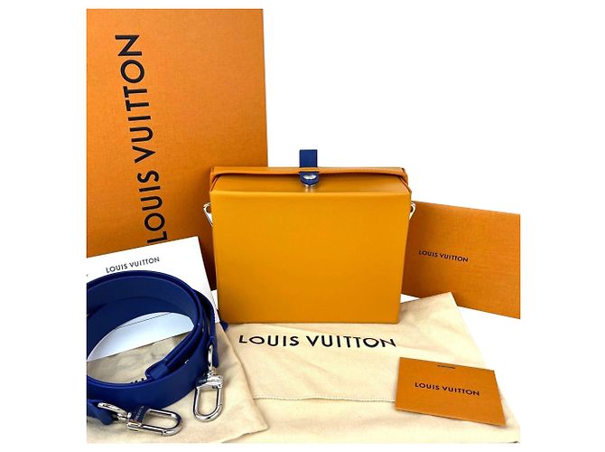 Clutch Shopper Louis Vuitton in pelle arancione, borsa a tracolla. - vista 2