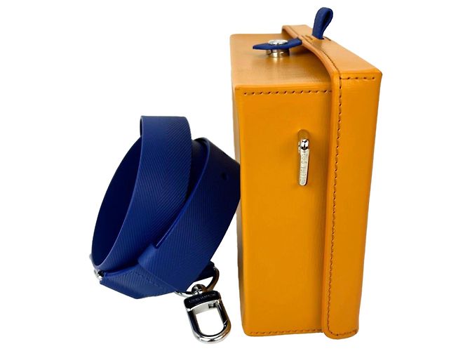 Clutch Shopper Louis Vuitton in pelle arancione, borsa a tracolla. - vista 5
