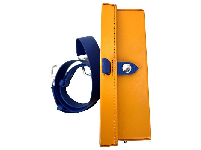 Clutch Shopper Louis Vuitton in pelle arancione, borsa a tracolla. - vista 8