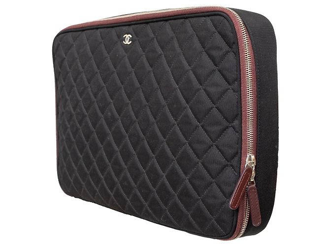 Custodia per laptop trapuntata Chanel - anni 2000 Nero - vista 2