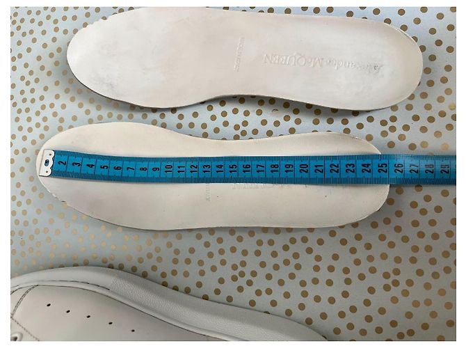 Sneakers Alexander McQueen Oversized in pelle bianca Bianco - vista 13