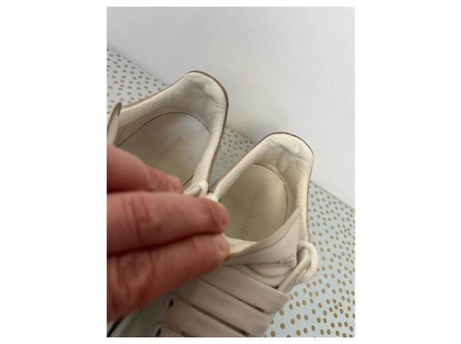 Sneakers Alexander McQueen Oversized in pelle bianca Bianco - vista 6