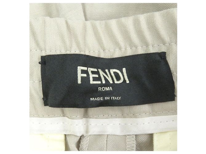 Bermuda de linho Kinari FB0779 da Fendi Bege - vista 6