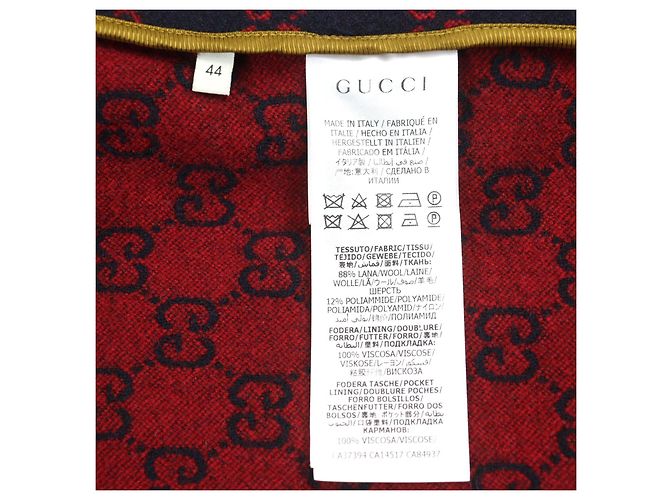 Abrigo de lana jacquard GG de Gucci Azul - vista 10