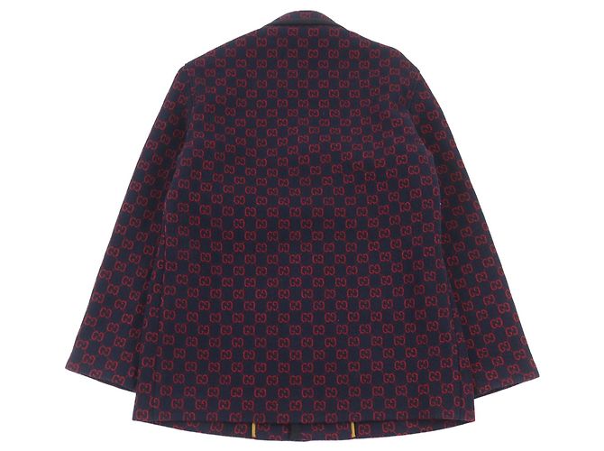 Abrigo de lana jacquard GG de Gucci Azul - vista 4