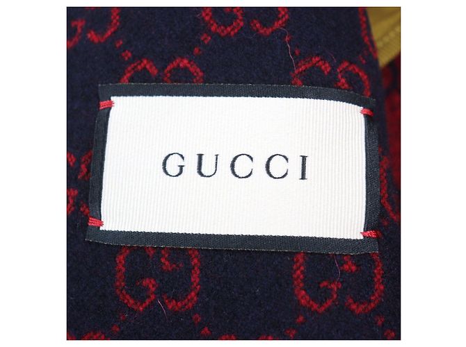 Abrigo de lana jacquard GG de Gucci Azul - vista 8