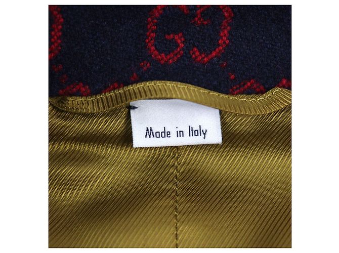 Abrigo de lana jacquard GG de Gucci Azul - vista 9