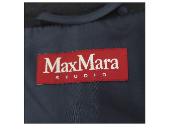 Max Mara Abrigo de lana virgen MaxMara STUDIO Gris Gris antracita - vista 6