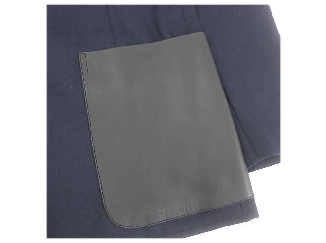Conjunto de traje de cuero Hermès Azul Azul marino - vista 4