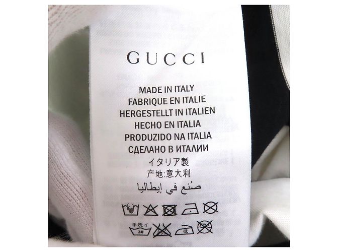 Gucci Mare Gothicum T-Shirt mit Blumenrandmuster Schwarz Weiß Grün Orange - Ansicht 8