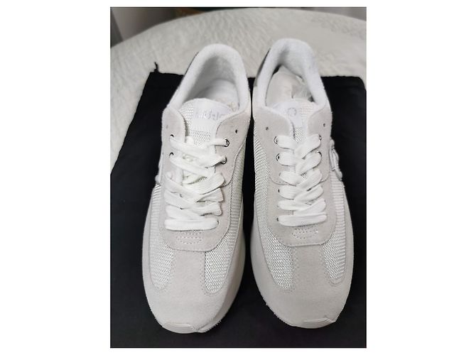 Liu.Jo Leder und Mesh Sneaker Weiß Grau Silber Beige Aus weiß - Ansicht 17
